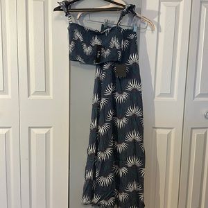 Transcosco Dusty Blur Floral Print Two Piece Dress in small